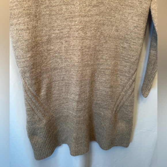 Anthropologie Size Small Cowl Neck Long Sleeve Sweater Dress Alpaca Cashmere Tan - Picture 3 of 13